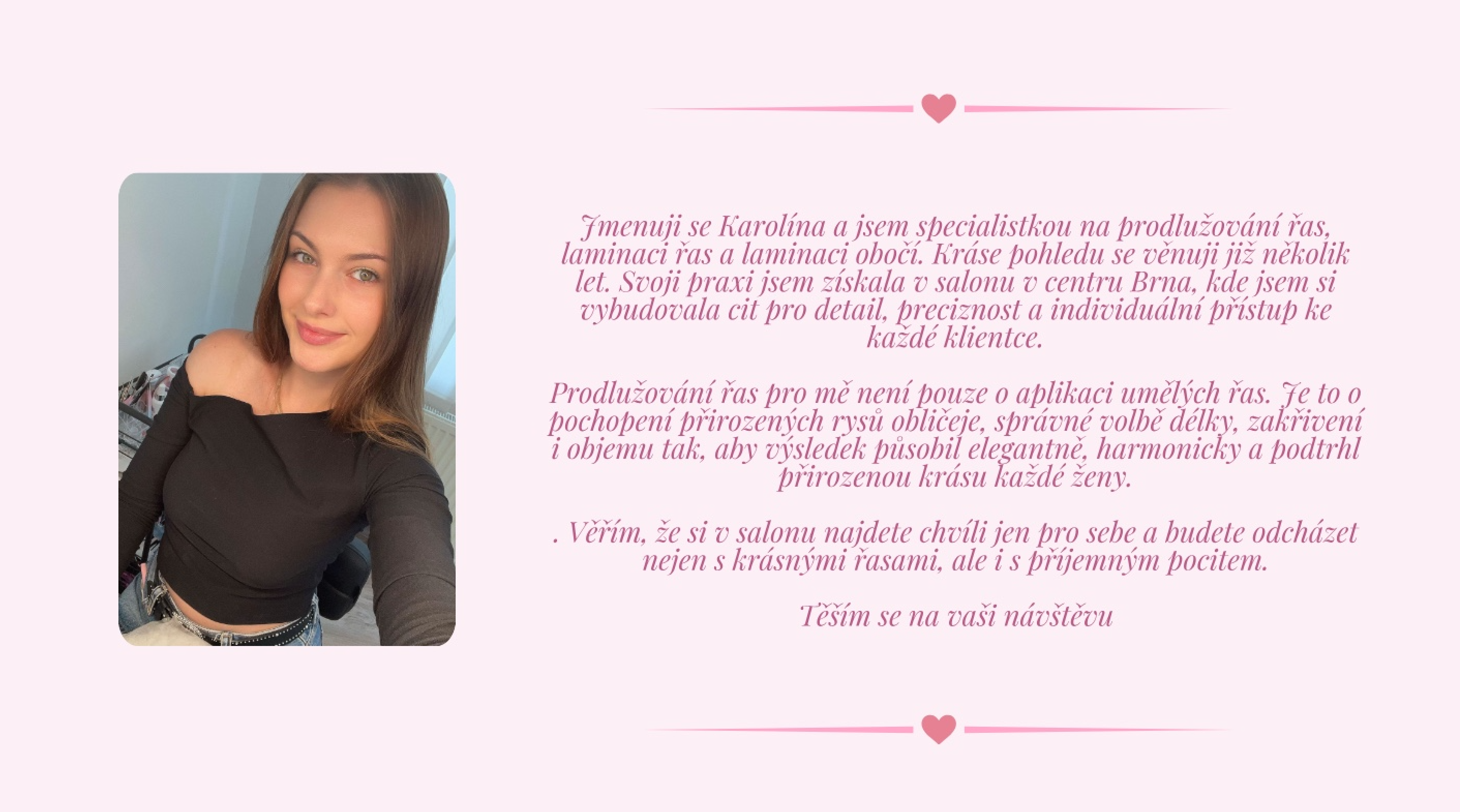 O mně — Karolína, Let's Lash Studio